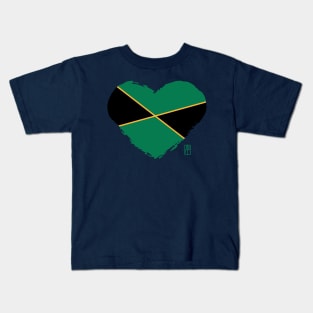 I love my country. I love Jamaica. I am a patriot. In my heart, there is always the flag of Jamaica Kids T-Shirt